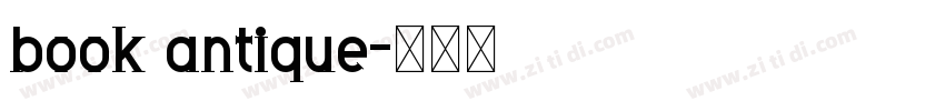 book antique字体转换